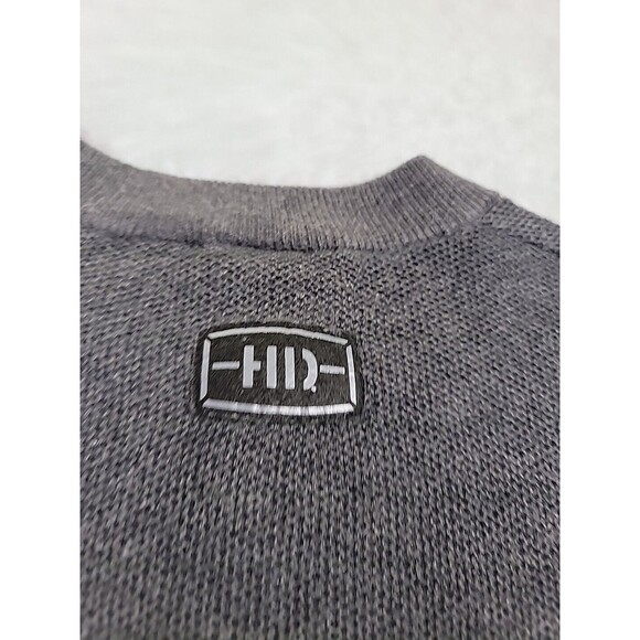 Harley Davidson Thermal Shirt Mens XL Gray Spellout Embroidered Cotton Cashmere - Picture 15 of 16